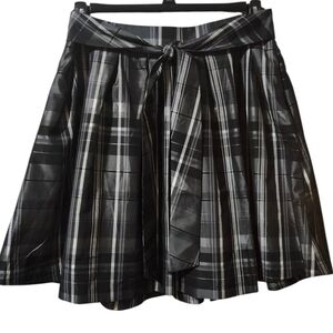 Plaid Black and Gray Mini Skirt by Geri C of New York